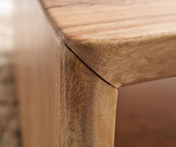 Konferenční stolek Live Edge 130x60 cm akácie přírodní nepravidelná hrana - Image 5