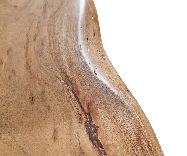 Konferenční stolek Live Edge 130x60 cm akácie přírodní nepravidelná hrana - Image 3