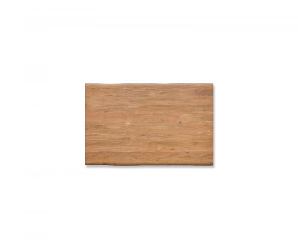 Jídelní stůl Edge 140x90 cm přírodní akácie skleněná podnož - Image 4