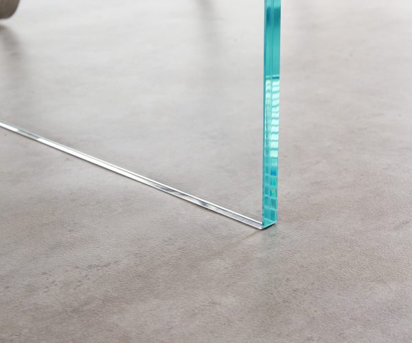 Jídelní stůl Edge 200x100 akácie přírodní sklo švýcarská hrana - Image 8