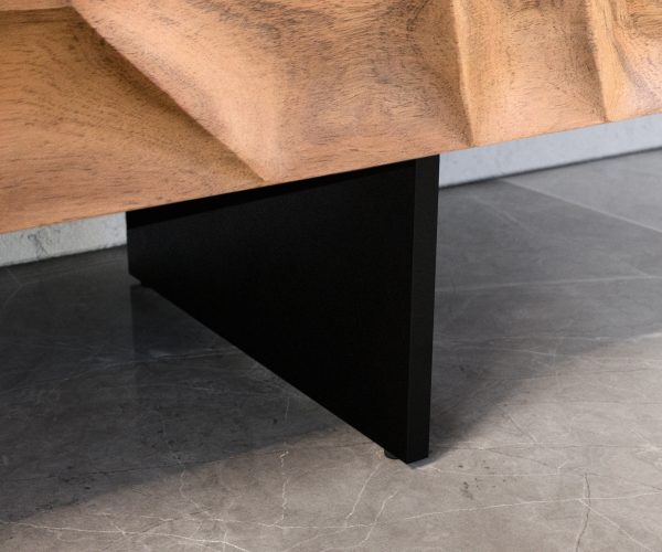Komoda Solu 175 cm přírodní akácie 2 dvířka 3 zásuvky 3D - Image 7