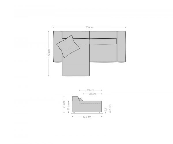 Rohová pohovka Sirpio XL 270x175 cm mikrovlákno taupe variabilní lenoška - Image 7