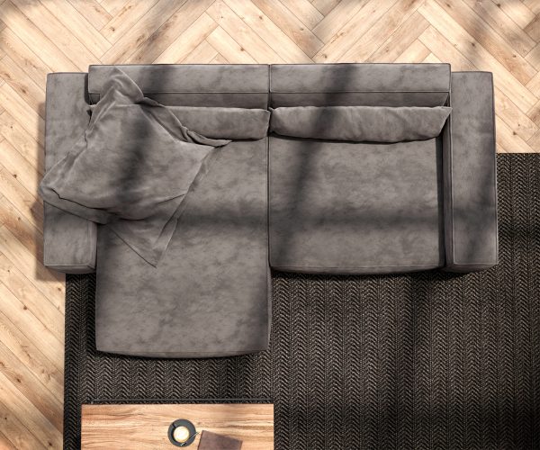 Rohová pohovka Sirpio D 250x155 cm mikrovlákno khaki-hnědá variabilní lenoška - Image 6