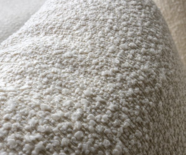 Pohovka ve tvaru "U" Estrea 410x155 cm bouclé krémovo-bílá kulatá - Image 5