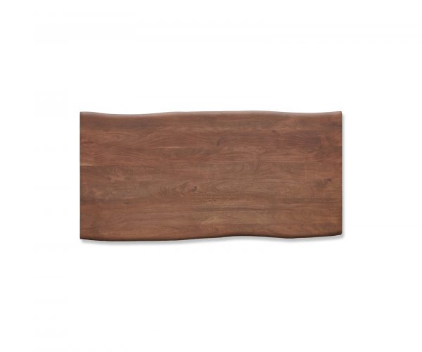 Jídelní stůl Edge 200x100 cm XL akácie hnědá skleněná podnož - Image 4