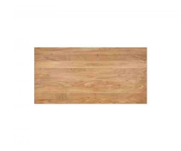 Jídelní stůl Edge 200x100 cm přírodní akácie skleněná podnož švýcarská hrana - Image 4