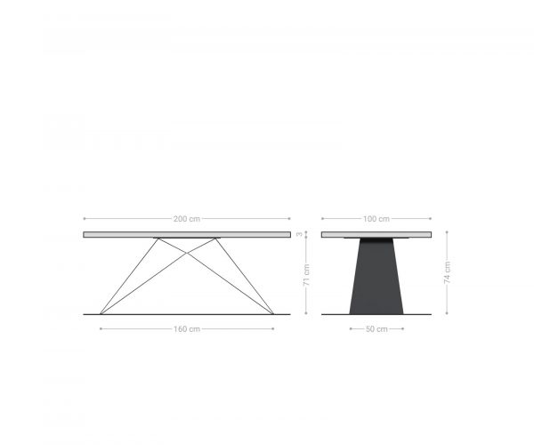 Jídelní stůl Edge 200x100 cm zaoblená přírodní dub švýcarská hrana - Image 8