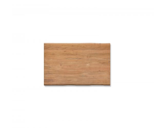Jídelní stůl Edge 140x90 cm XL přírodní akácie skleněná podnož - Image 4