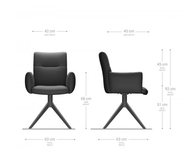 Otočná židle Jova-Flex s područkami křížová podnož široká kov černá bouclé bílá 180° taštičkové pružiny - Image 7