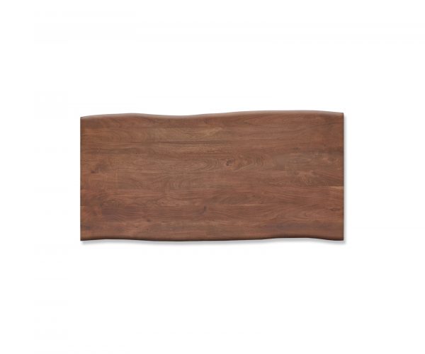 Jídelní stůl Edge 200x100 cm akácie hnědá skleněná podnož - Image 4