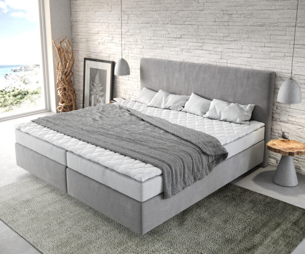 Boxspring postel Dream-Well mikrovlákno 200x200 cm s matrací a topperem - Image 4