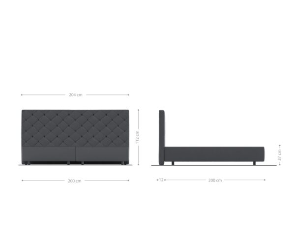 Boxspring postel Dream-Great 200x200 cm mikrovlákno - Image 3