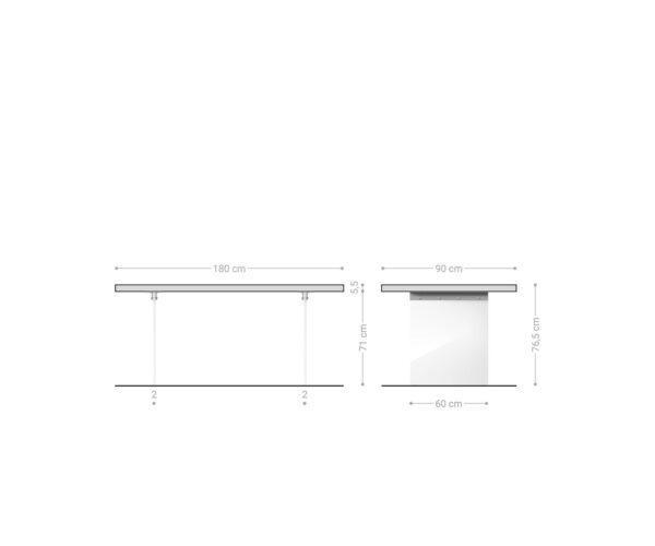 Jídelní stůl Edge 180x90 cm XL přírodní akácie - Image 7
