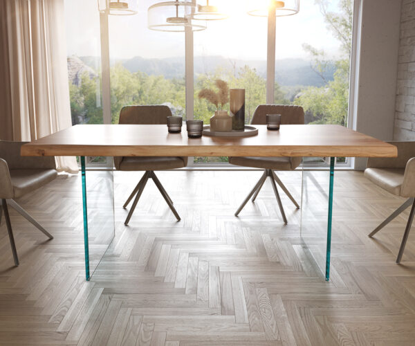 Jídelní stůl Edge 180x90 cm XL přírodní akácie - Image 2
