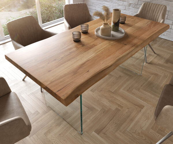 Jídelní stůl Edge 180x90 cm XL přírodní akácie - Image 4