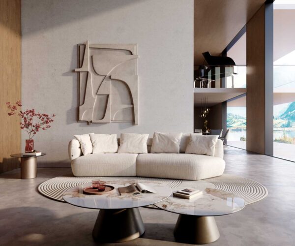 Pohovka Roya 320x140 cm manšestr béžová - Image 2
