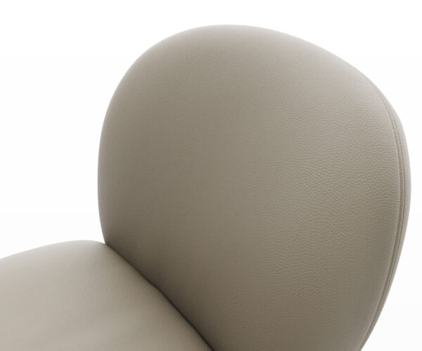 Otočná židle Nube-Flex křížová podnož zúžená nerezová ocel pravá kůže taupe 180° otočná taštičkové pružiny - Image 4