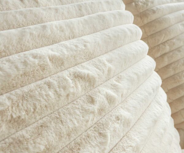 Boxspring postel Dream-Well plyšový manšestr beige 200x200 cm s taštičkovou pružinovou matrací a topperem visco - Image 3