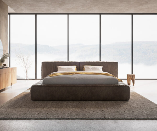 Čalouněná postel Coperti mikrovlákno taupe vintage 180x200 cm - Image 4
