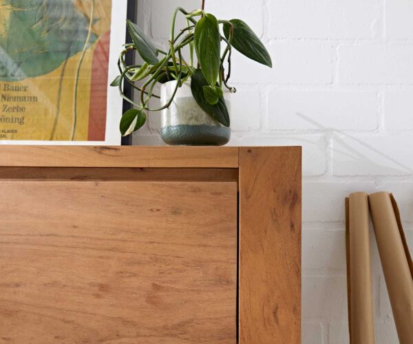 Komoda Philon 150x45 cm přírodní akácie 4 zásuvky - Image 7
