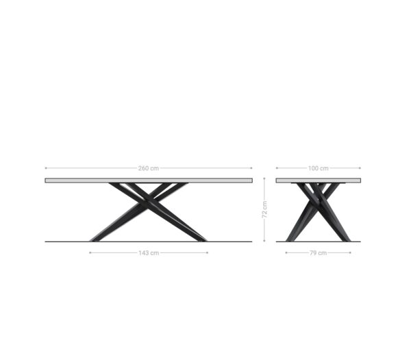 Jídelní stůl Edge 260x100 cm přírodní dub - Image 9