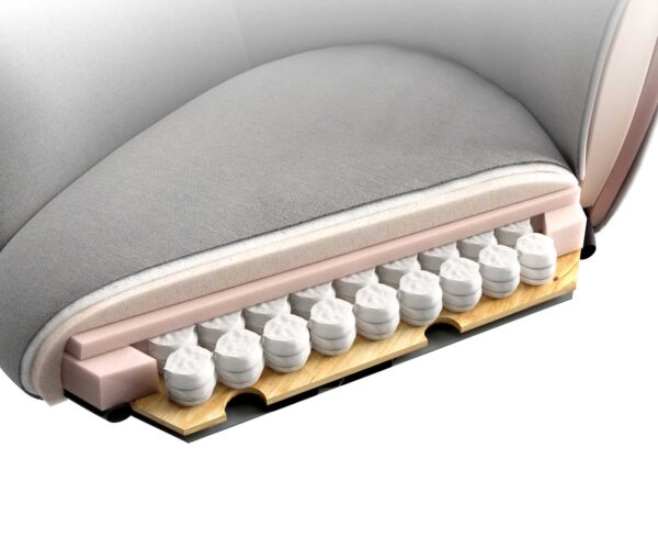 Otočná židle Elso-Flex křížová podnož široká kovová černá pravá kůže černá 180° taštičkové pružiny - Image 7