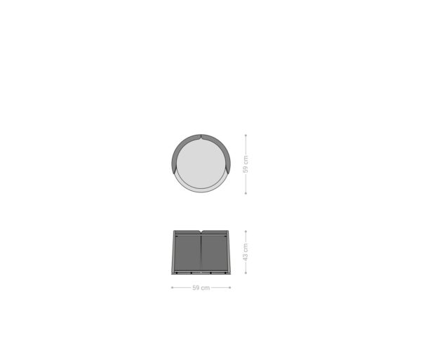 Konferenční stolek Daban 50x50 cm keramika Laminam®Noir Desir hnědá kovová podnož - Image 8