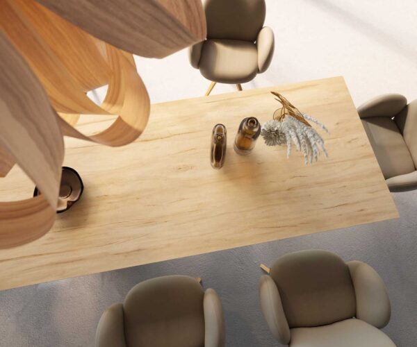 Jídelní stůl Edge 300x100 keramika Laminam® Sabbia křížová plochá ocel černá - Image 6