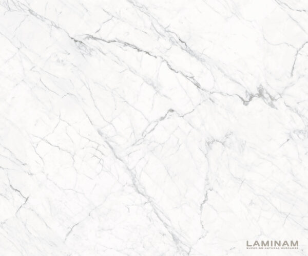 Jídelní stůl Edge 200-300x100 keramika Laminam®Statuarietto bílá křížová podnož hranatá nerezová rozkládací - Image 3