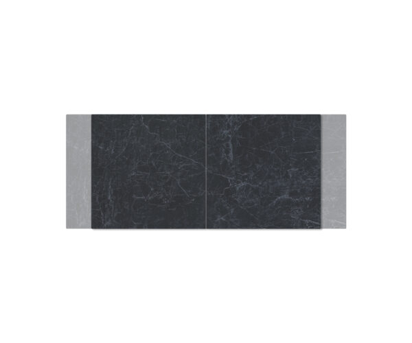 Jídelní stůl Edge 180-220x100 keramika Laminam®Nero Greco antracitová podnož ve tvaru "W" černá rozkládací - Image 4
