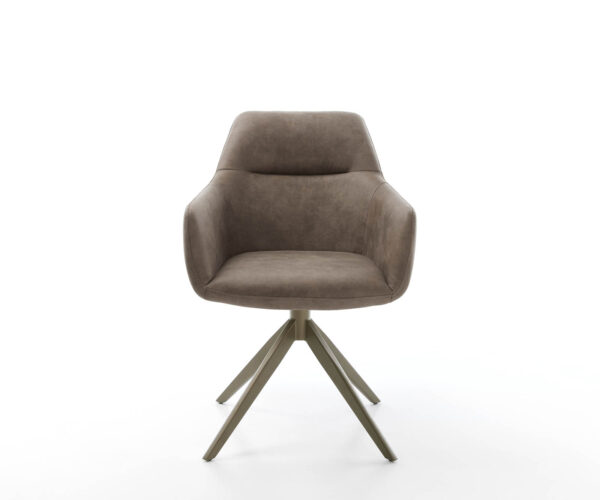 Jídelní židle Pejo-Flex taupe vintage křížová podnož hranatá 360° otočná - Image 2