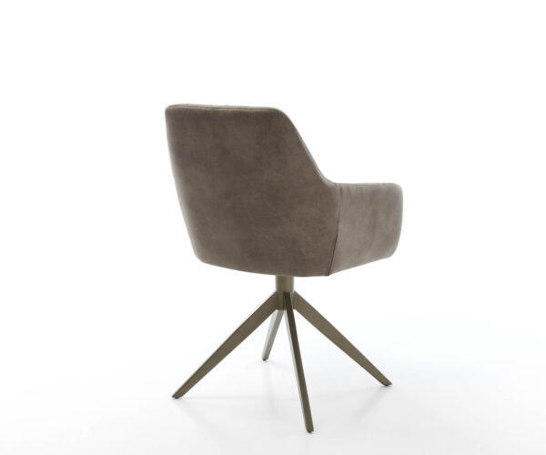 Jídelní židle Pejo-Flex taupe vintage křížová podnož hranatá 360° otočná - Image 5