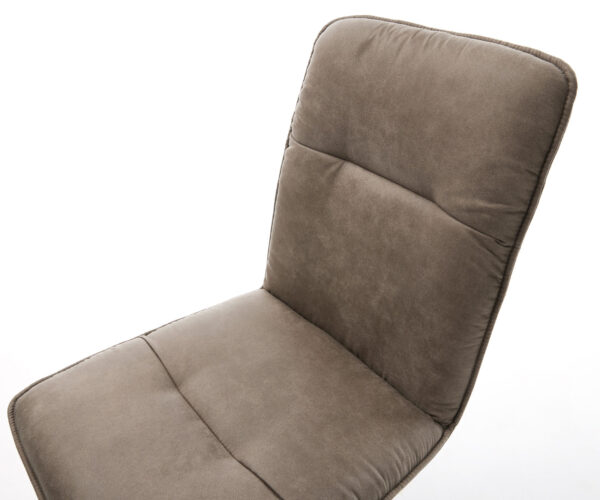 Jídelní židle Vinjo-Flex taupe vintage křížová podnož s širokám efektem titanová povrch 360° otočná - Image 4