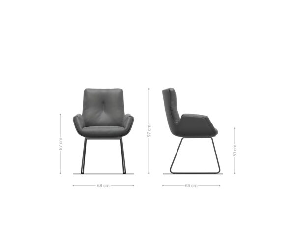 Jídelní židle Clea-Flex béžová Podstavec z nerezové oceli - Image 6