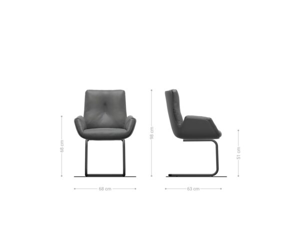 Clea-Flex Jídelní židle béžová konzolová podnož kulatá černá - Image 6
