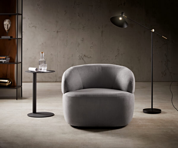 Lounge křeslo Nova 88x88 cm mikrovlákno šedá - Image 4