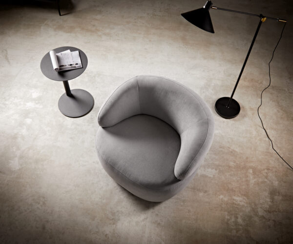 Lounge křeslo Nova 88x88 cm mikrovlákno šedá - Image 6