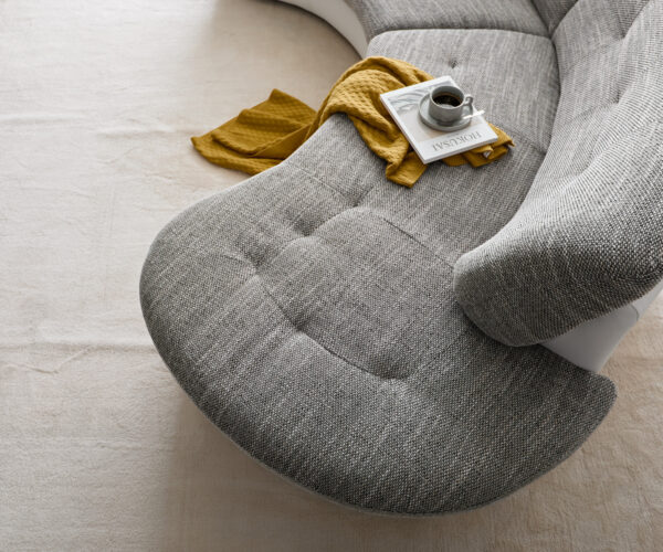 Pohovka Neapol 300x95cm bílá světle šedá s polštáři - Image 2