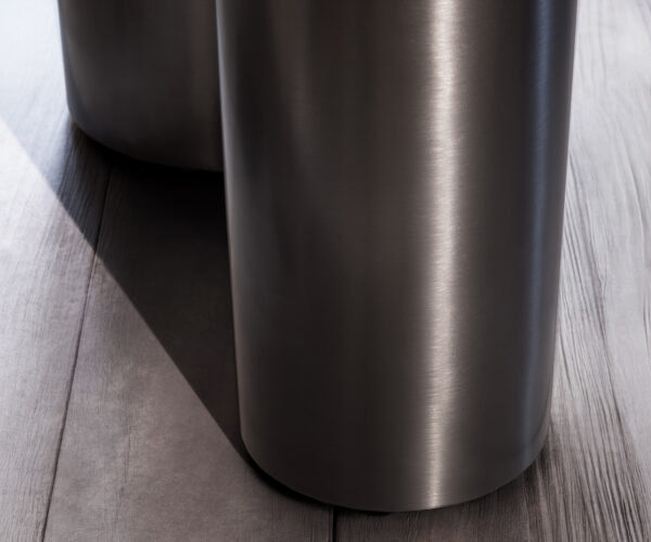 Jídelní stůl Edge oválný 220x120 keramika Patagonia Lappato Pilier podnož nerezová ocel grafitová - Image 5