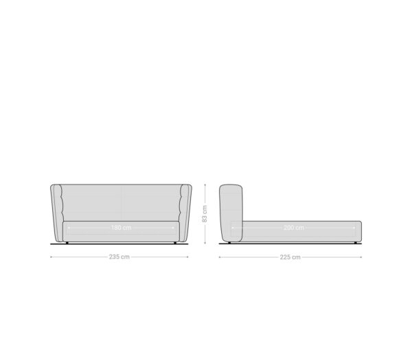 Čalouněná postel simea 180x200 cm mikrovlákno taupe vintage - Image 8