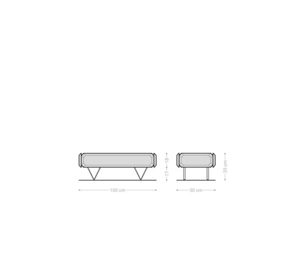 Konferenční stolek Kiano 100x50 cm přírodní akácie 2 zásuvky podnož ve tvar "V" nerezová ocel - Image 8