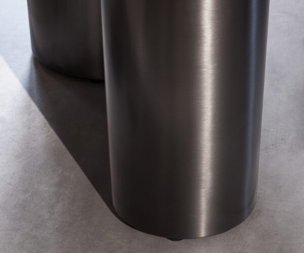 Jídelní stůl Edge Oval 280x130 keramika Iris FMG Agatablack Pilier nerezová ocel grafitová - Image 8