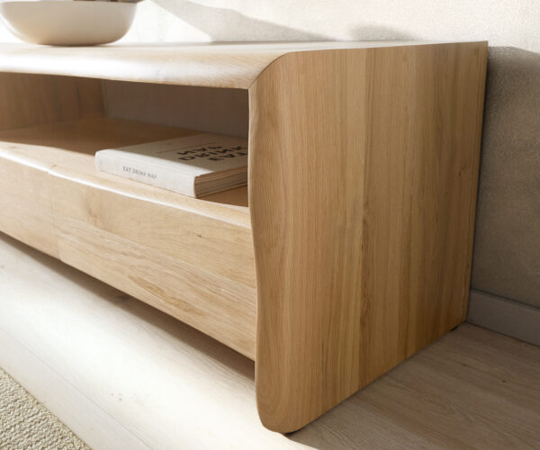 TV stolek Edge 190 cm přírodní dub 4 zásuvky - Image 4