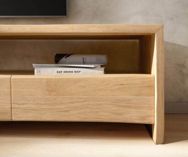 TV stolek Edge 190 cm přírodní dub 4 zásuvky - Image 7