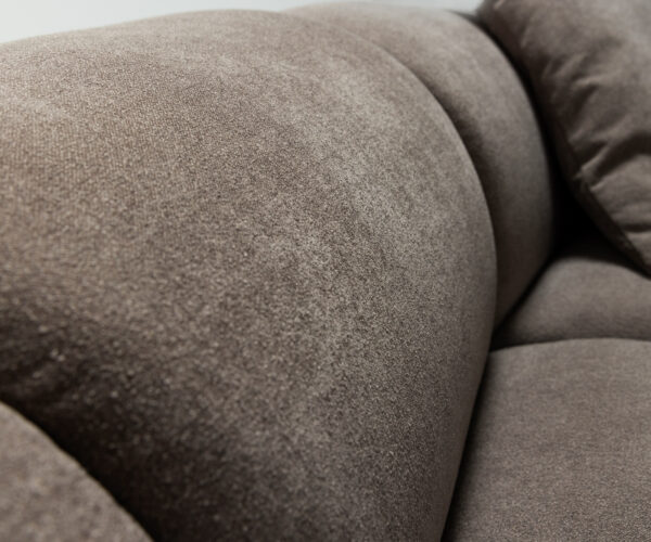 Nagy kanapé Lunna 360x175 cm strukturált szövet puha taupe 2 párna - Image 6