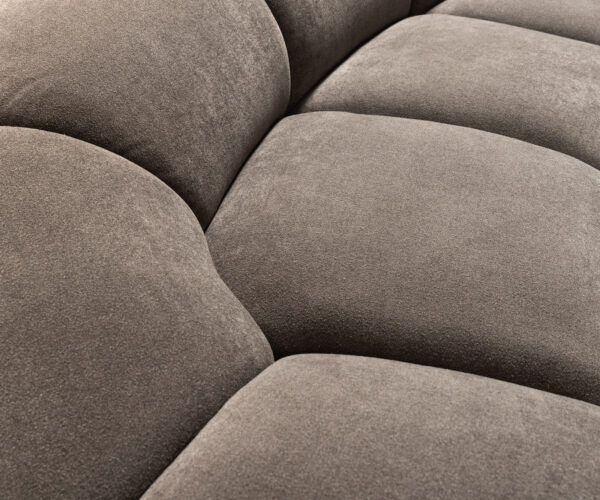 Nagy kanapé Lunna 360x175 cm strukturált szövet puha taupe 2 párna - Image 7