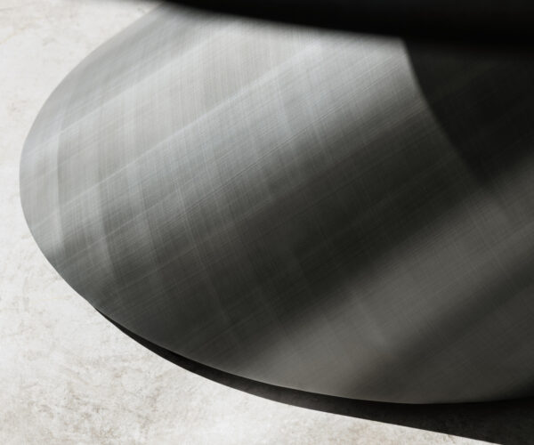 Jídelní stůl Edge oval 280x130x2,5 Přírodní dub podnož Cono Metallic Silver Flow-Edge - Image 6