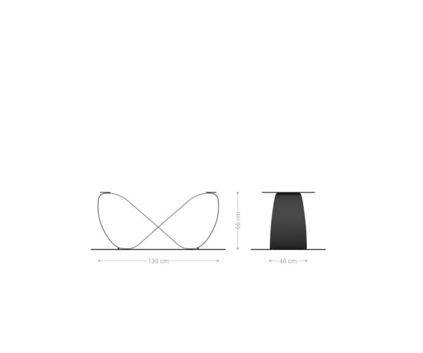 Rám stolu Infinity kovově černý pro rozkládací jídelní stoly 180-300 cm - Image 2