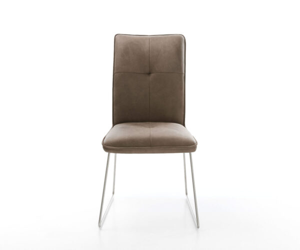 Jídelní židle Maddy-Flex taupe vintage tenká podnož nerezová ocel - Image 2