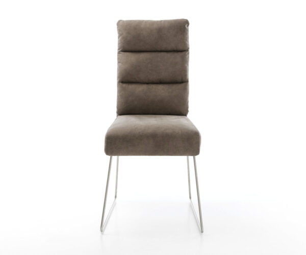 Jídelní židle Pela-Flex taupe vintage tenká podnož nerezová ocel - Image 2